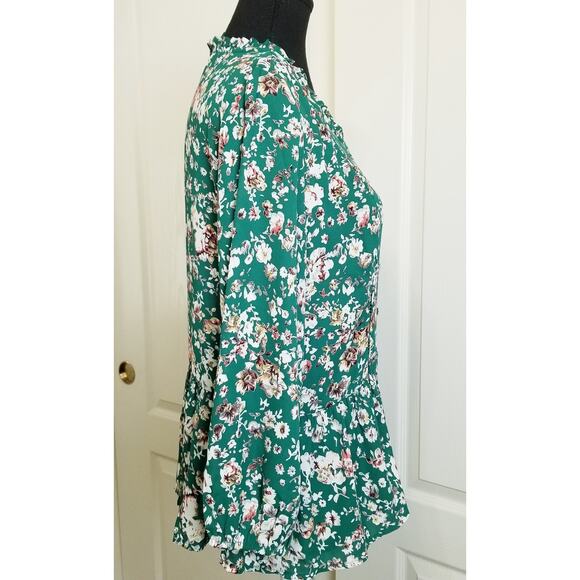 NWT's - Collective Concepts Multicolor Floral Button Up Blouse 3/4 Sleeves Sz M - Picture 9 of 14